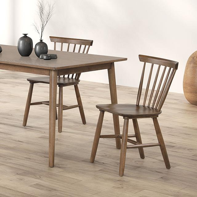 Beale Dining Table Walnut & Black - LATIN HOME FURNITURE - (POMONA,CA)