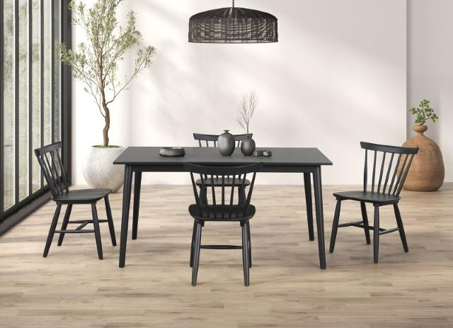 Beale Dining Table Walnut & Black - LATIN HOME FURNITURE - (POMONA,CA)