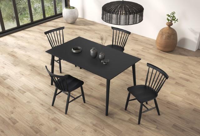 Beale Dining Table Walnut & Black - LATIN HOME FURNITURE - (POMONA,CA)