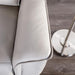 Bienne Sofa Manual Recliner White & Black - LATIN HOME FURNITURE - (POMONA,CA)