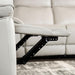 Bienne Sofa Manual Recliner White & Black - LATIN HOME FURNITURE - (POMONA,CA)