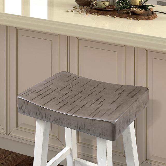 Biasca 29" Stool (2/CTN) White, Brown, & Black - LATIN HOME FURNITURE - (POMONA,CA)