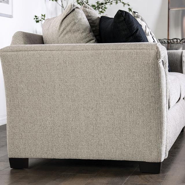 BELSIZE Loveseat Grey, Beige, & Choclate - LATIN HOME FURNITURE - (POMONA,CA)