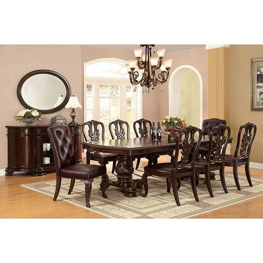 Bellagio Brown Cherry Dining Table w/ 2 Leaves - LATIN HOME FURNITURE - (POMONA,CA)