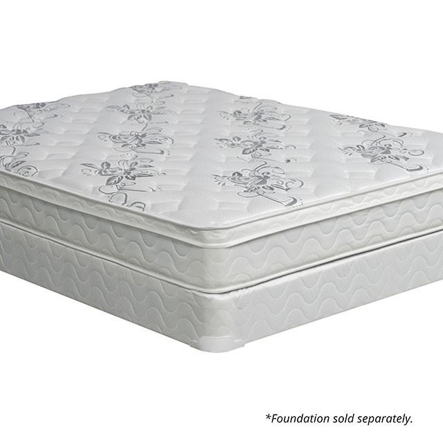 JALEN White 9" Euro Top Mattress, Full - LATIN HOME FURNITURE - (POMONA,CA)