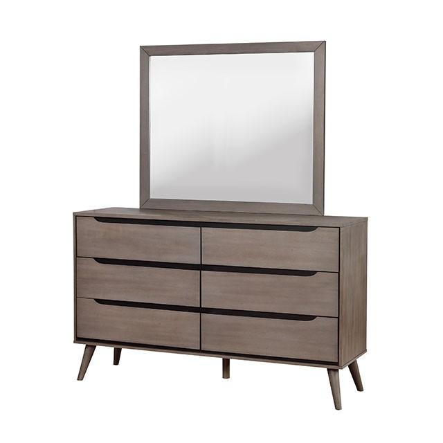 Lennart Gray Rectangular Mirror - LATIN HOME FURNITURE - (POMONA,CA)