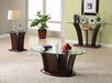 MANHATTAN IV Dark Cherry End Table, Brown Cherry - LATIN HOME FURNITURE - (POMONA,CA)