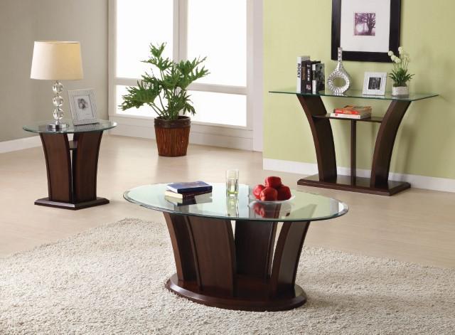 MANHATTAN IV Dark Cherry End Table, Brown Cherry - LATIN HOME FURNITURE - (POMONA,CA)