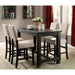 Sania III Antique Black 60" Counter Ht. Table - LATIN HOME FURNITURE - (POMONA,CA)