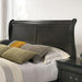 Louis Philippe E.King Bed Black, Cherry, & Gray - LATIN HOME FURNITURE - (POMONA,CA)