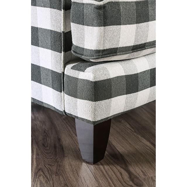 Patricia Ivory/Black Stripe Chair - LATIN HOME FURNITURE - (POMONA,CA)