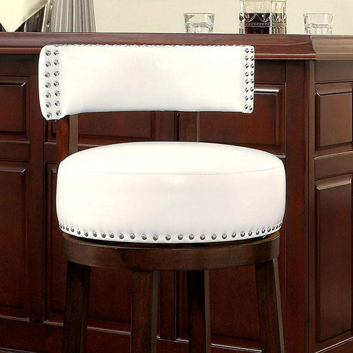 SHIRLEY Dark Oak/White 29" Bar Stool - LATIN HOME FURNITURE - (POMONA,CA)