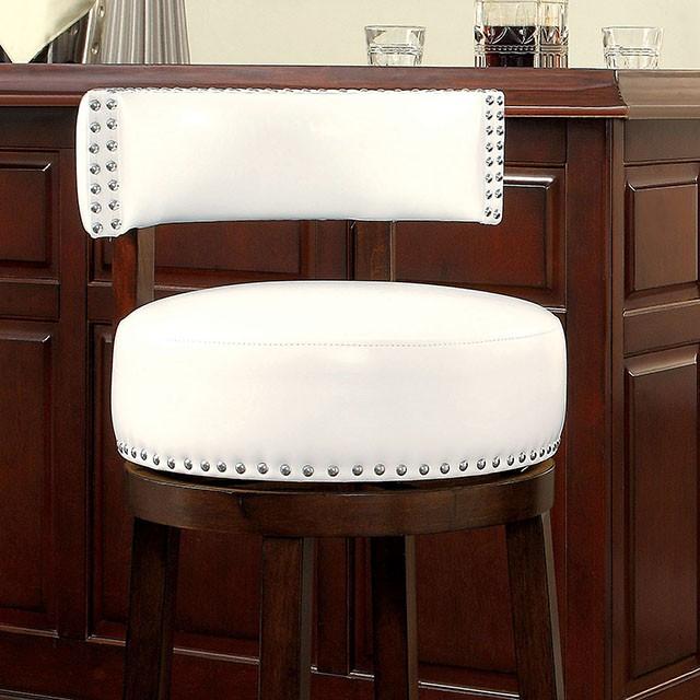 SHIRLEY Dark Oak/White 29" Bar Stool - LATIN HOME FURNITURE - (POMONA,CA)