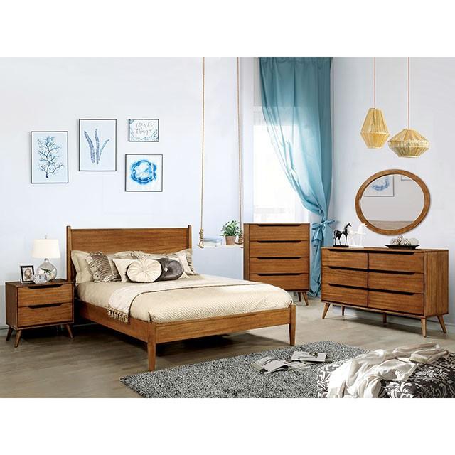 LENNART I Gray & Oak Full Twin Bed - LATIN HOME FURNITURE - (POMONA,CA)