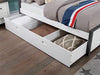 PRIAM Full & Twin Bed, White/Gray, Pink, Chrome, & Yellow - LATIN HOME FURNITURE - (POMONA,CA)