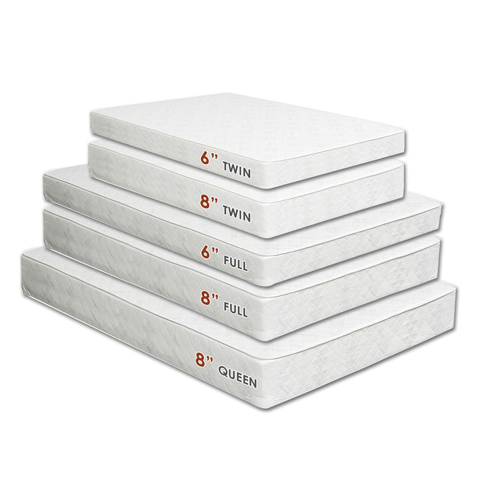 Daisy White 6" Bunkie Board Combo Mattress, Twin - LATIN HOME FURNITURE - (POMONA,CA)