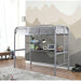 Opal Iii Black & Silver Twin Loft Bed - LATIN HOME FURNITURE - (POMONA,CA)