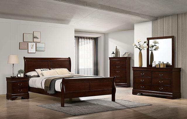 Louis Philippe Full, Twin, Full, & King Bed Black, Grey, Brown & White - LATIN HOME FURNITURE - (POMONA,CA)