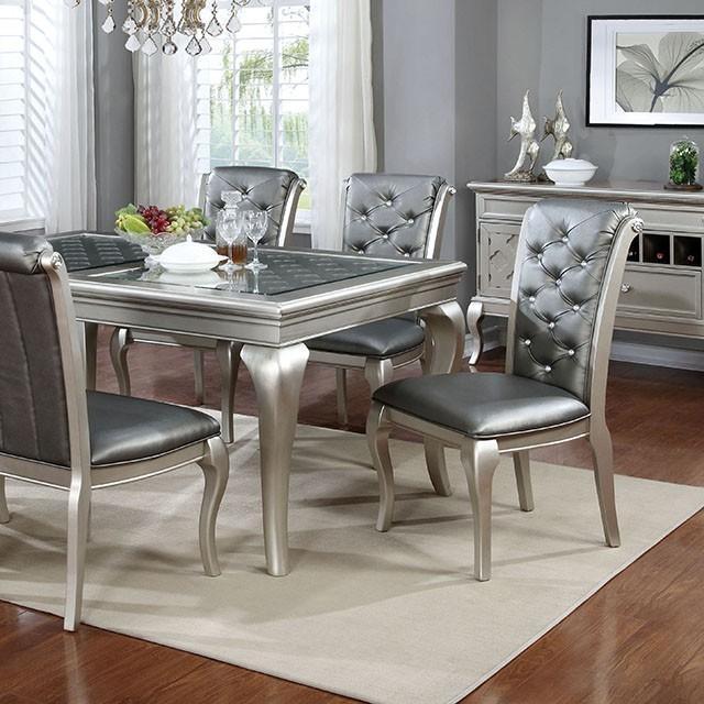 Amina Champagne Dining Table - LATIN HOME FURNITURE - (POMONA,CA)
