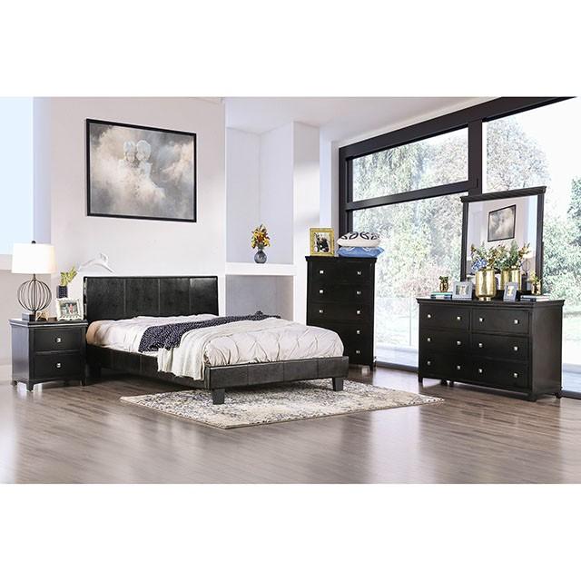 Evans E.King & Cal.King Bed Espressso, White, & Camel - LATIN HOME FURNITURE - (POMONA,CA)