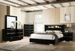 Carlie Bed White & Black - LATIN HOME FURNITURE - (POMONA,CA)
