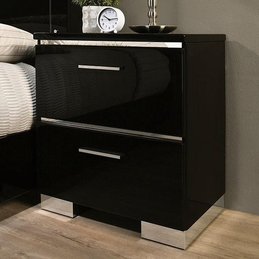 CARLIE Night Stand w/ USB Plug - LATIN HOME FURNITURE - (POMONA,CA)