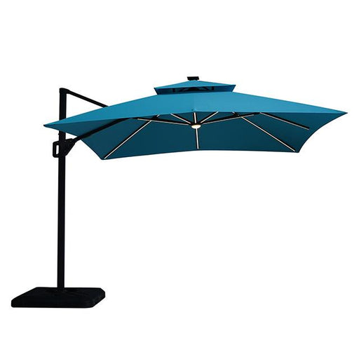 Sano 10 Ft Square Umbrella w/ Double Top w/ LED + 37" Large Base - LATIN HOME FURNITURE - (POMONA,CA)