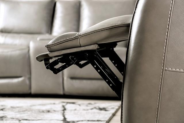 PHINEAS Power Sofa, Gray - LATIN HOME FURNITURE - (POMONA,CA)