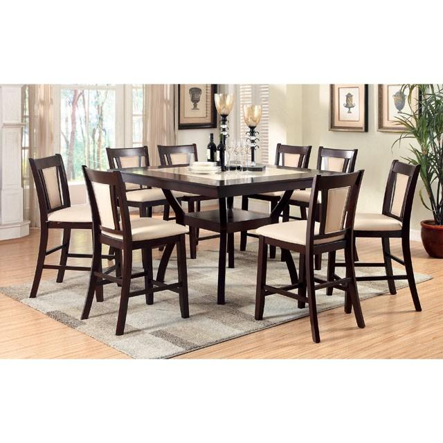 BRENT II Dark Cherry/Ivory Counter Ht. Chair (2/CTN) - LATIN HOME FURNITURE - (POMONA,CA)