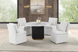 Varde 5 Pc Dining Table Set White - LATIN HOME FURNITURE - (POMONA,CA)