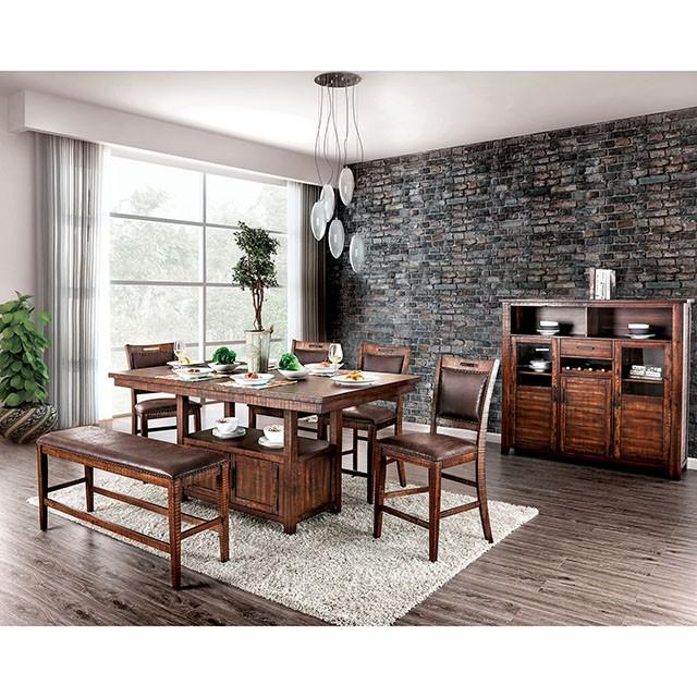 Wichita Light Walnut Counter Ht. Table - LATIN HOME FURNITURE - (POMONA,CA)