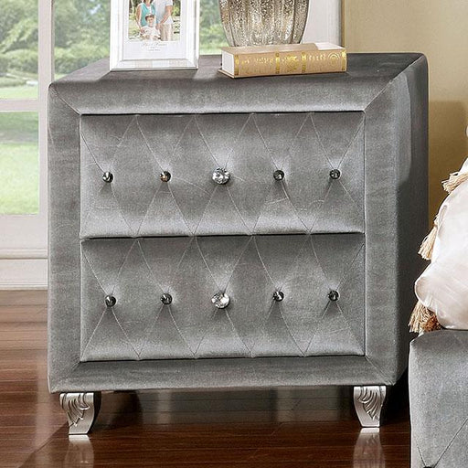 Alzir Night Stand Gray - LATIN HOME FURNITURE - (POMONA,CA)