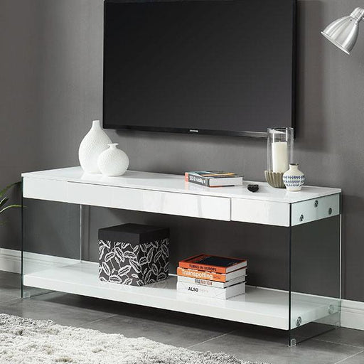 Sabugal White 70" TV Stand - LATIN HOME FURNITURE - (POMONA,CA)