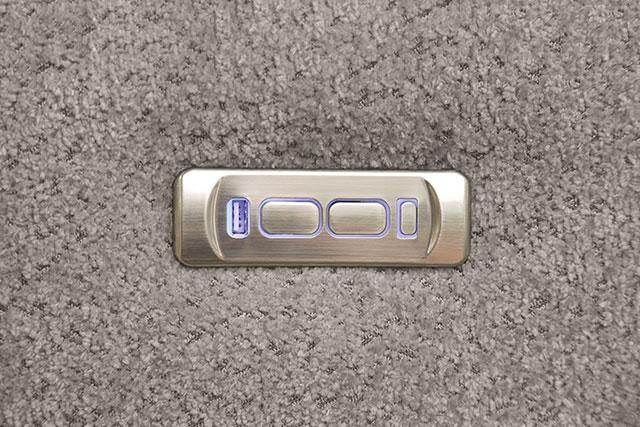 MORCOTE Power Recliner, Light Gray - LATIN HOME FURNITURE - (POMONA,CA)