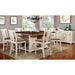SABRINA Off White/Cherry Counter Ht. Table, Cherry & White - LATIN HOME FURNITURE - (POMONA,CA)