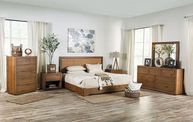 LEIRVIK Mirror, Light Walnut - LATIN HOME FURNITURE - (POMONA,CA)