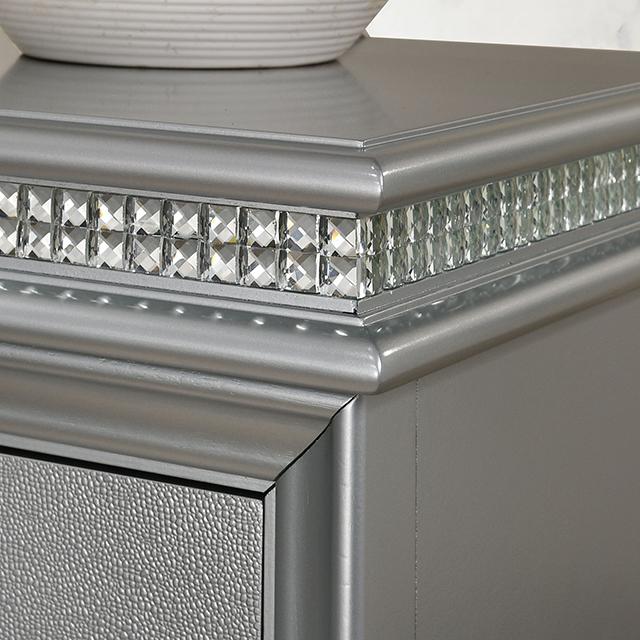 MADDIE Chest, Silver - LATIN HOME FURNITURE - (POMONA,CA)