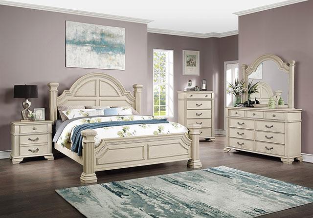 Pamphilos 4 & 5 Piece Queen Bedroom Set Gray & White - LATIN HOME FURNITURE - (POMONA,CA)