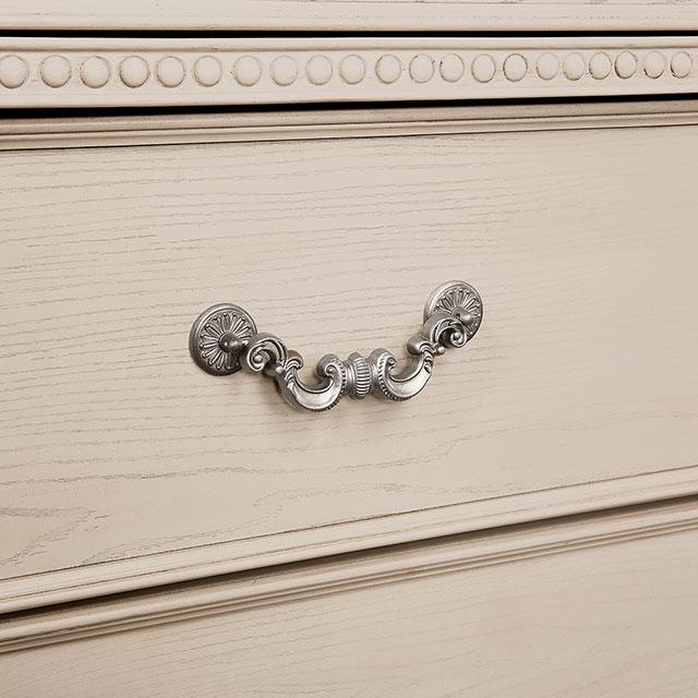 Pamphilos 4 & 5 Piece Queen Bedroom Set Gray & White - LATIN HOME FURNITURE - (POMONA,CA)