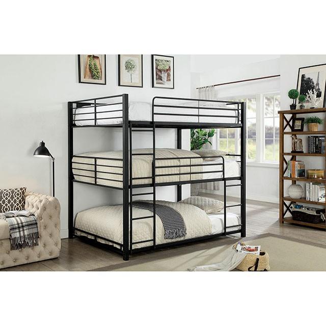 Olga I Antique Black Full/Full Bunk Bed - LATIN HOME FURNITURE - (POMONA,CA)