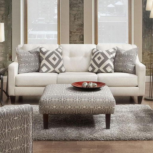 PARKER Ivory Sofa - LATIN HOME FURNITURE - (POMONA,CA)