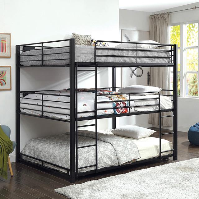 Olga I Antique Black Full/Full Bunk Bed - LATIN HOME FURNITURE - (POMONA,CA)