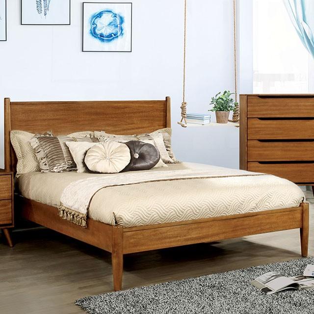 LENNART I Gray & Oak Full Twin Bed - LATIN HOME FURNITURE - (POMONA,CA)
