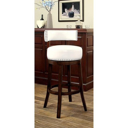 SHIRLEY Dark Oak/White 29" Bar Stool - LATIN HOME FURNITURE - (POMONA,CA)
