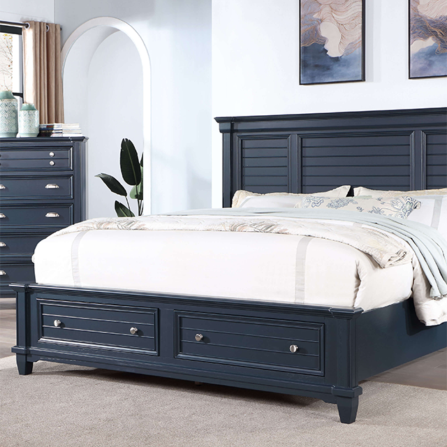 MANZANILLO Cal.King, E.King, & Queen Bed - LATIN HOME FURNITURE - (POMONA,CA)