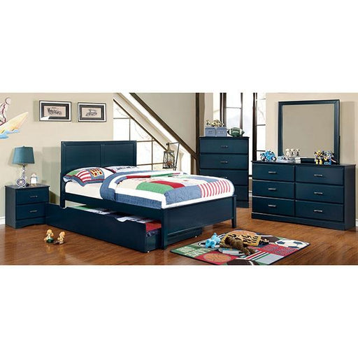 PRISMO Blue Trundle - LATIN HOME FURNITURE - (POMONA,CA)