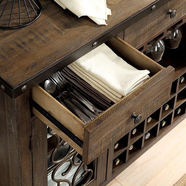 PAULINA Rustic Walnut Dining Table - LATIN HOME FURNITURE - (POMONA,CA)