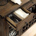 PAULINA Rustic Walnut Dining Table - LATIN HOME FURNITURE - (POMONA,CA)
