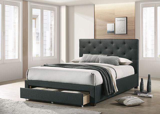 SYBELLA Full Bed, Dark Gray