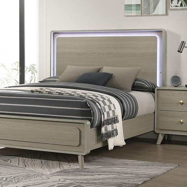Rainier Bed Gray - LATIN HOME FURNITURE - (POMONA,CA)